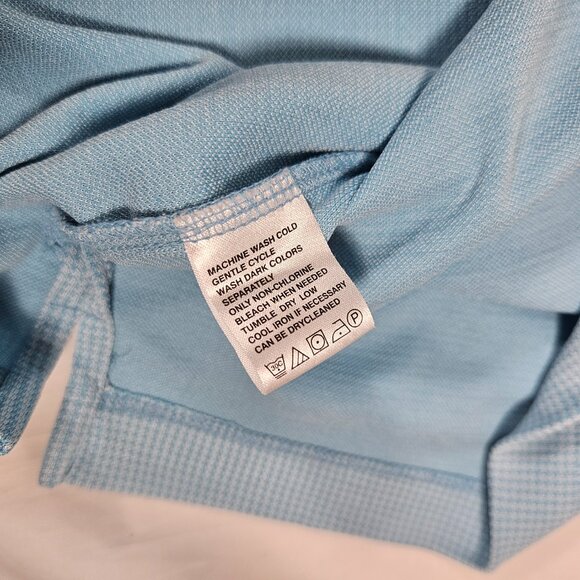 Tommy Bahama Blue Houndstooth Print Polo Shirt Men Size XXL Short Sleeve Big - Picture 5 of 7